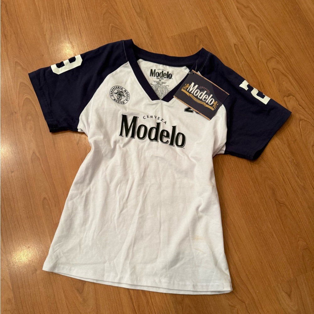 ModelCo Navy and White Women's Jersey